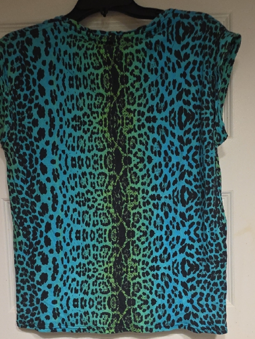 Versace Turquoise, Yellow & Black Baroque Beach Tee T-shirt Top - Picture 5 of 5